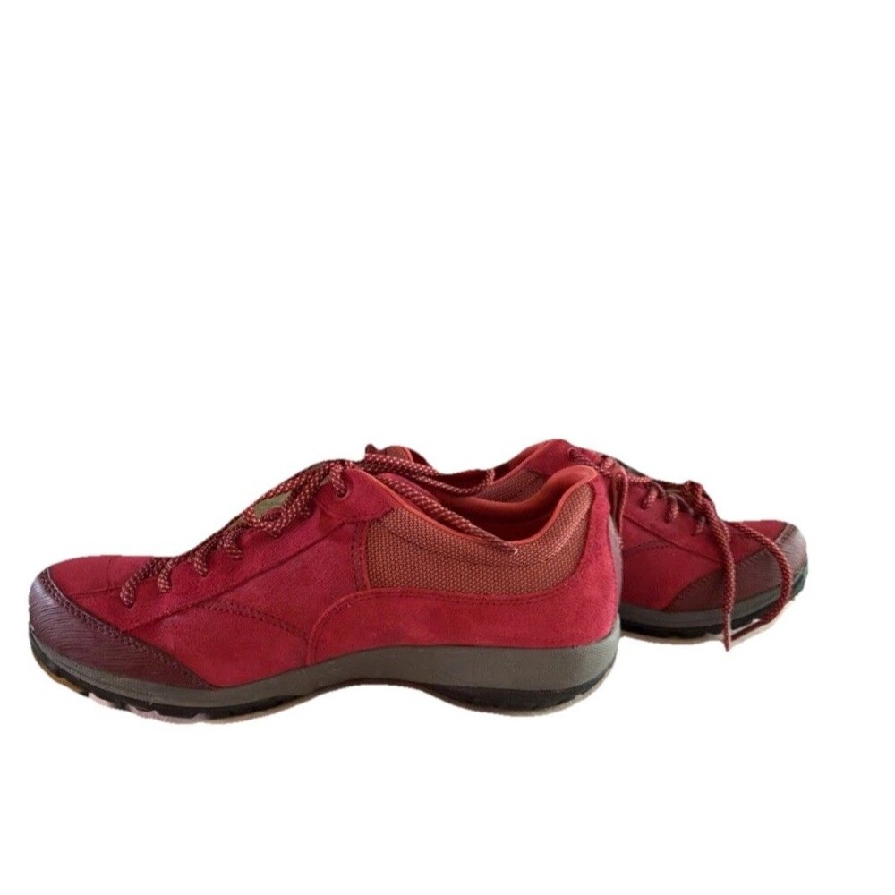 Dansko Red Waterproof Lace Up Low Top Athletic Sneaker for Walking Hiking - Picture 3 of 8